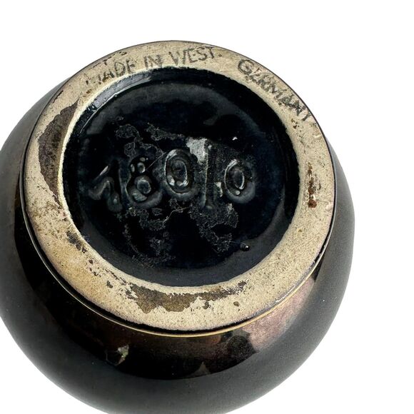 m&r west Germany art pottery vase 8010 Small 4 In. Metallic Gold Drip Graze - Picture 5 of 9